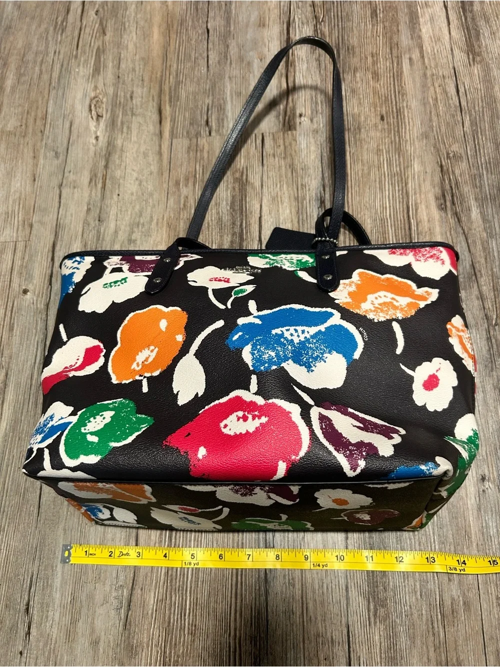 Coach Dalia Wildflower City Zip Tote with Multicolor Blooms